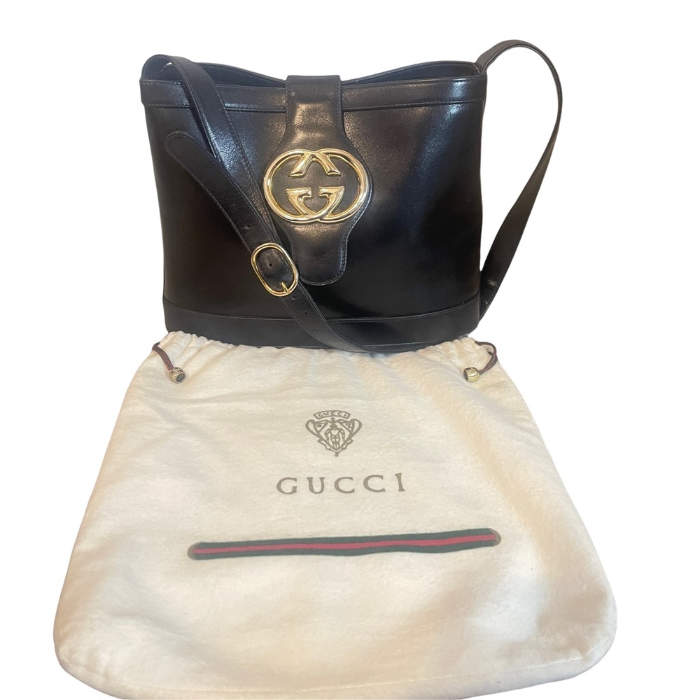 Vintage Gucci Monogrammed Bucket Bag
